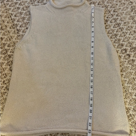 Vintage LL Bean Silk and Cotton Mock-neck Sweater Tank - Picture 5 of 5